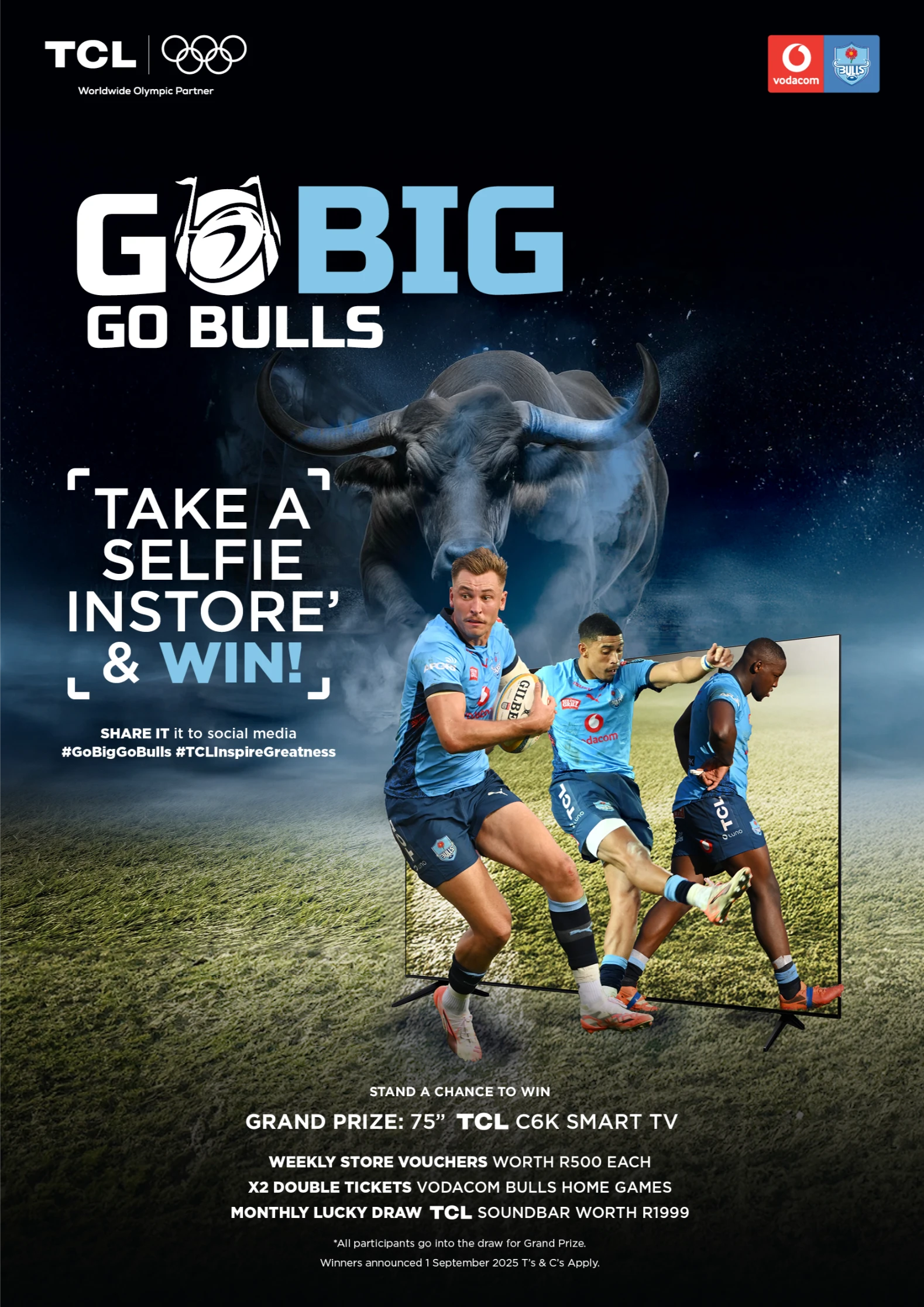 Go Big, Go Bulls – TCL x Vodacom Bulls sponsorship activation gallery image 5